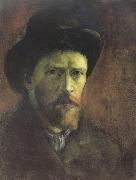 Vincent Van Gogh Self-portrait with Dark Felt Hat (nn04) oil